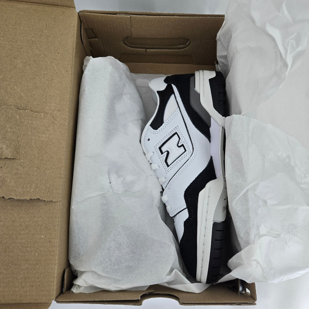 New Balance 550 White Black GSB550CA Kids Boys Size 7 Sneakers New in Box - Picture 7 of 12